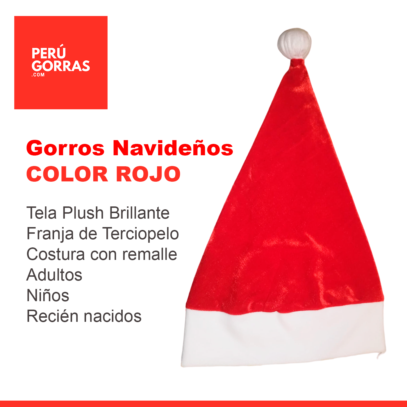 Gorros Navideños por mayor